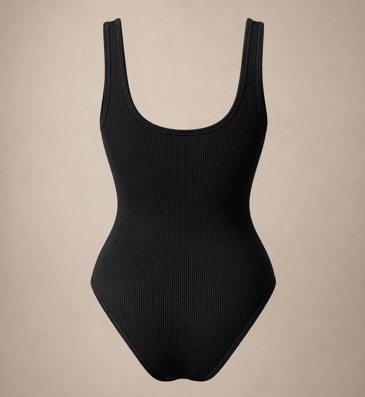 Ribbed Square Neck Body Suit