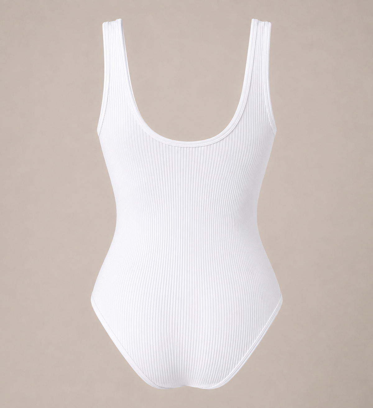 Ribbed Square Neck Body Suit