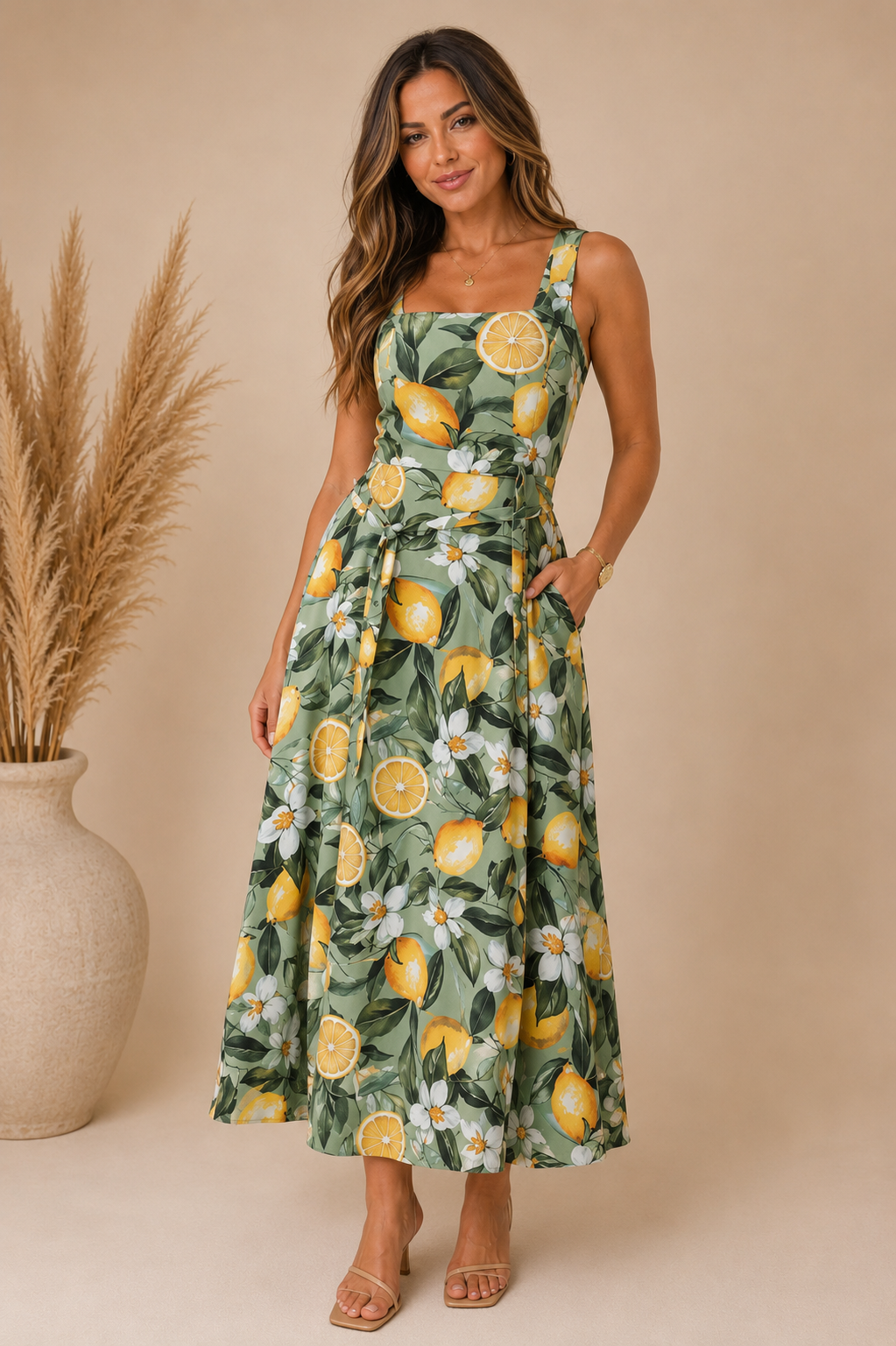 Nantucket Lemons Midi Dress