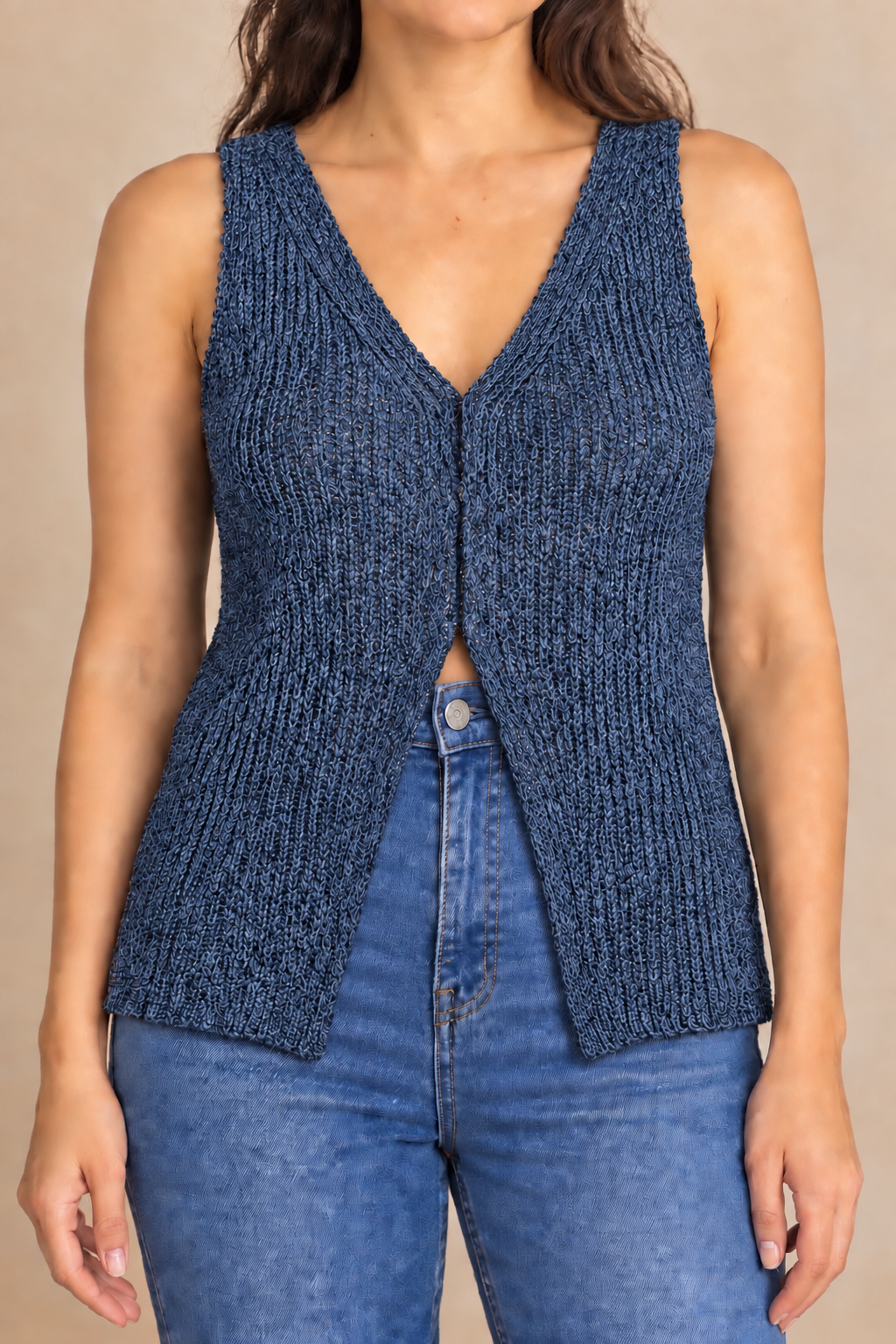 Bayside Open-Knit Sweater Vest